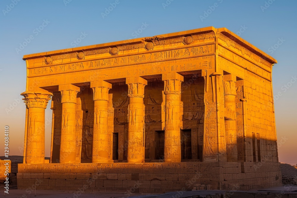 Fototapeta premium Tourism at a historic egyptian temple cultural insights and scenic views