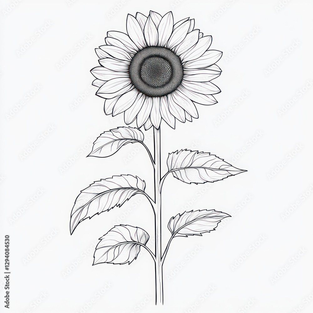 Fototapeta premium black and white flower