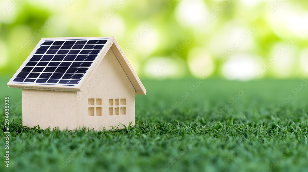 Modern House with Solar Panels on Roof, Clean Energy Concept
Modern House with Solar Panels on Roof, Clean Energy Concept