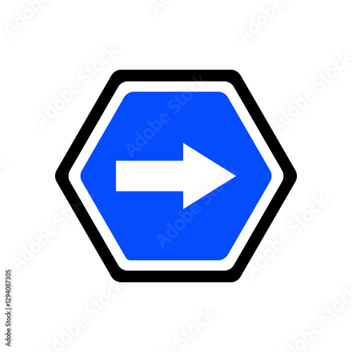 go straight traffic sign on white background. road sign vector Free Download go straight traffic sign on white background. road sign vector - GFXLoad