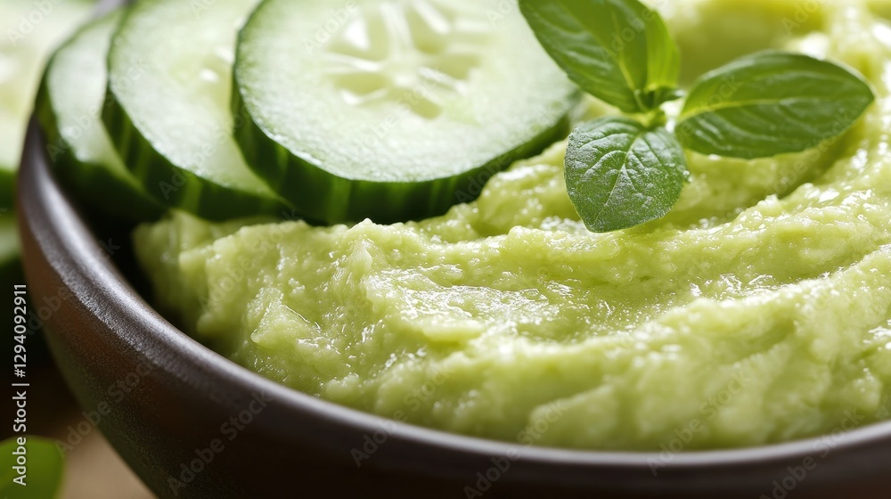 Creamy Cucumber Dip with Fresh Mint and Sliced Vegetables Creamy Cucumber Dip with Fresh Mint and Sliced Vegetables