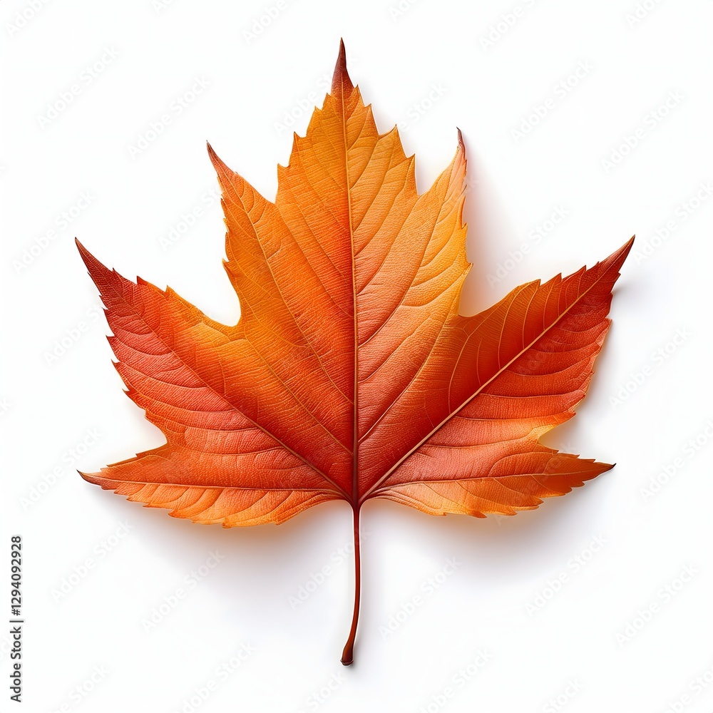 Obraz premium Vibrant Autumn Maple Leaf Illustration