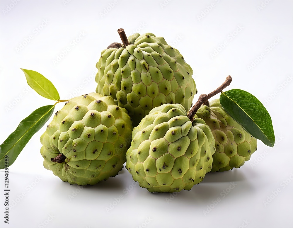 Fototapeta premium Realistic Photo of Cherimoya Fruits