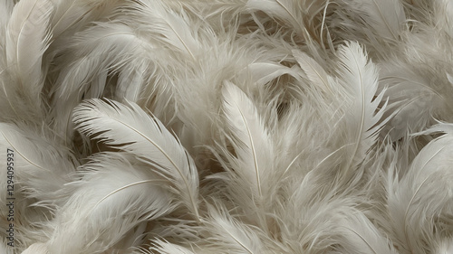 Bunch of White Feather Background
