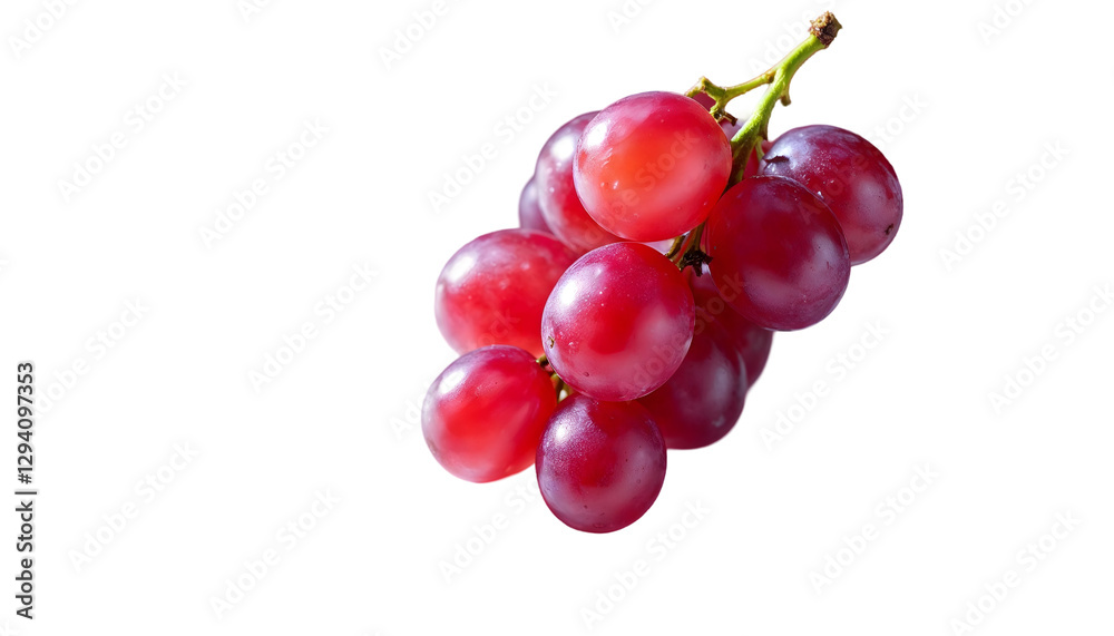Fototapeta premium Photo - Ripe Red Grapes on Black Background, Close-Up