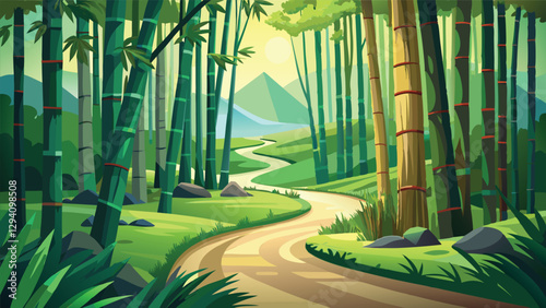 bamboo forest in the morning