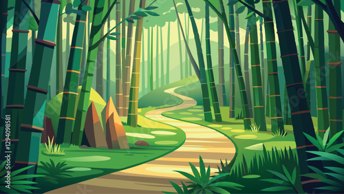 bamboo forest in the morning