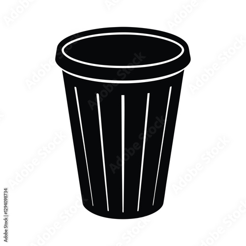 Wallpaper Mural Simple wastebasket vector image highlighting clear design for tidy office waste management on white Torontodigital.ca