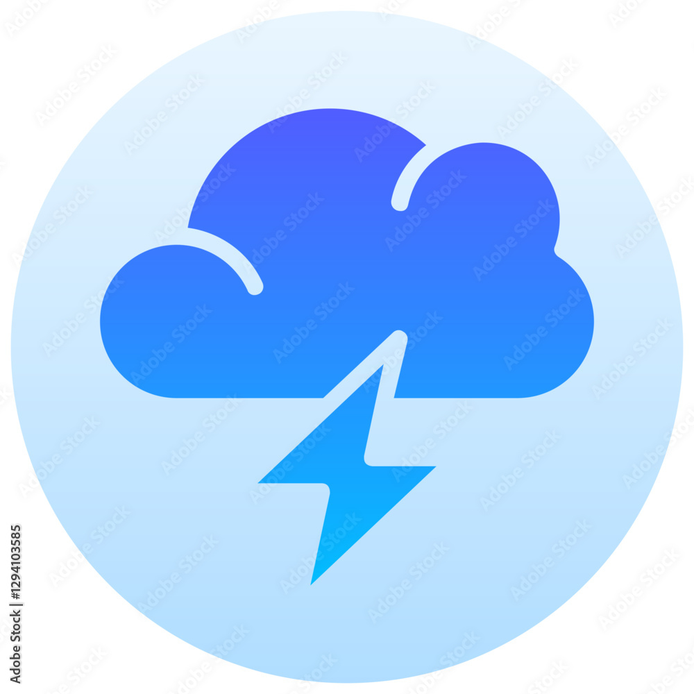 storm vector round gradient icon storm vector round gradient icon