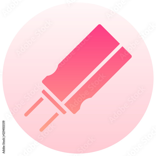 capacitor vector round gradient icon