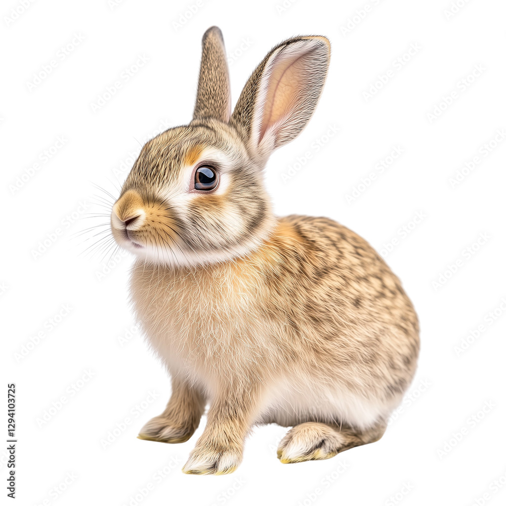 Rabbit Isolated On Transparent Background, perfect for animal themed designs, pet projects, Easter related visual content Rabbit Isolated On Transparent Background, perfect for animal themed designs, pet projects, Easter related visual content