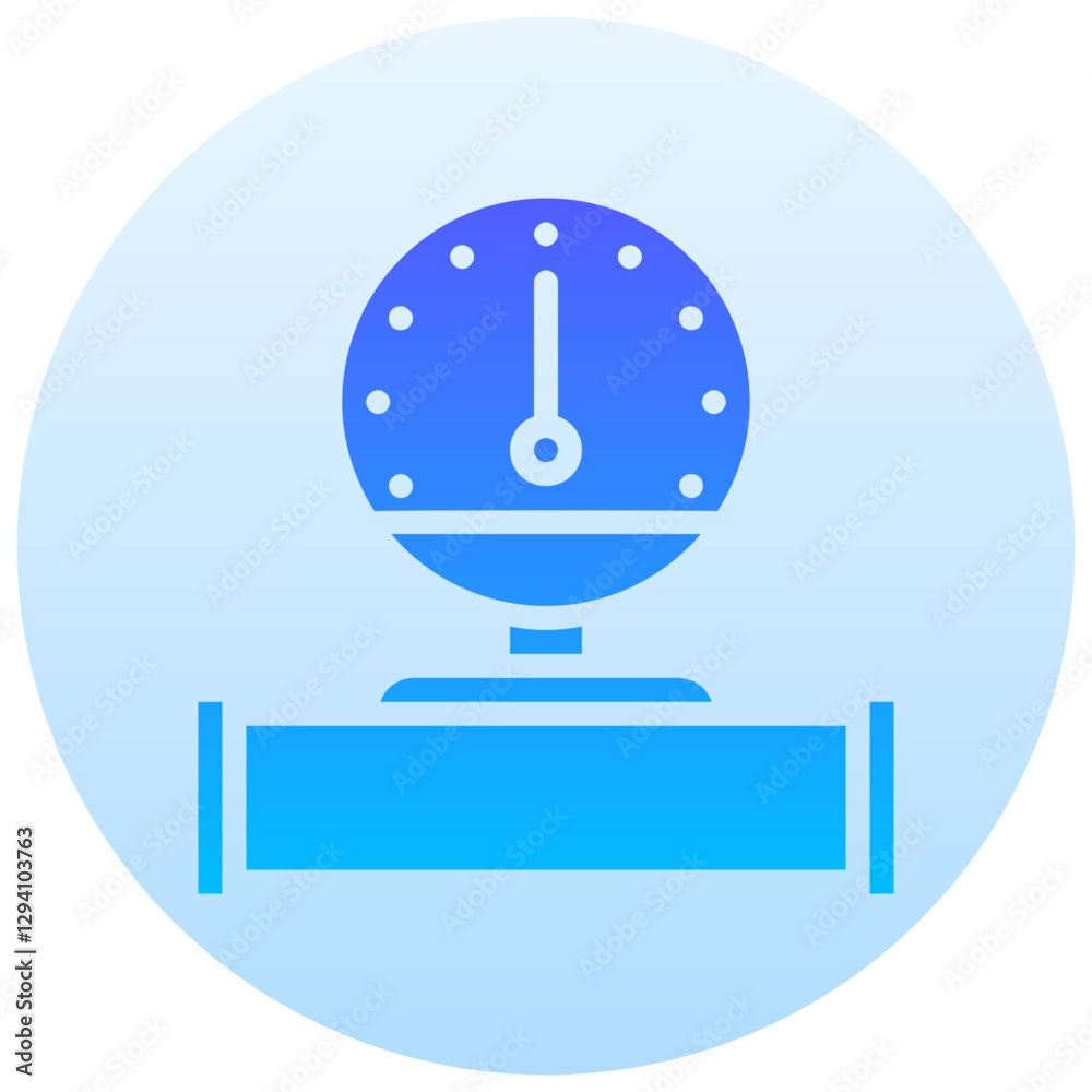 measure pressure vector round gradient icon measure pressure vector round gradient icon