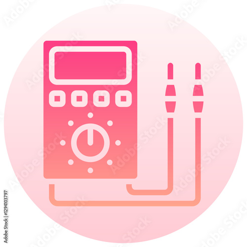 multimeter vector round gradient icon