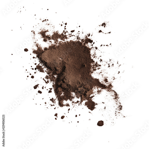  Dust, dirt, and grime with smudges of brown eye shadow on a transparent  background