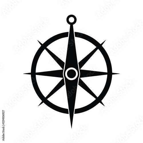 Clear compass drawing tool illustration representing accurate direction for business planning on white