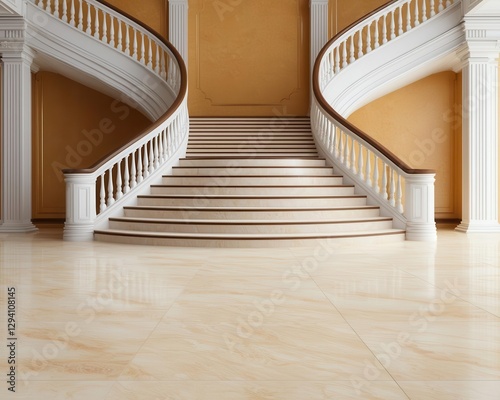 Palatial estate with grand spiral staircase and opulent ballroom  classic luxury