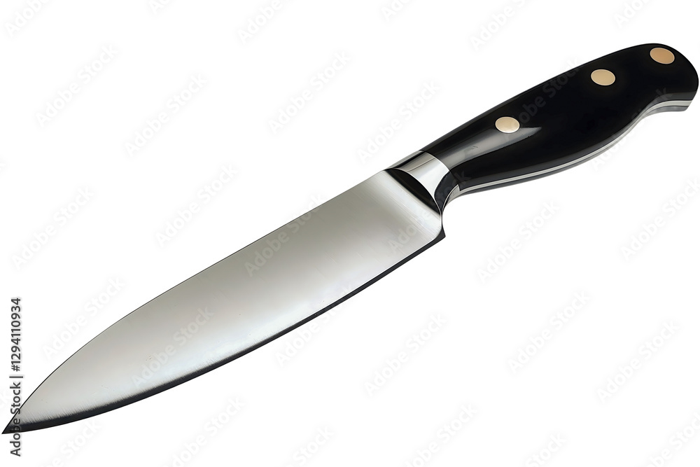 Sharp stainless steel kitchen knife isolated on transparent background. Sharp stainless steel kitchen knife isolated on transparent background.