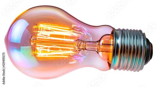 Photo - Iridescent Light Bulb, Filament, Glass, Electricity, Energy, Innovation, Bright, Illumination, Power, Idea
