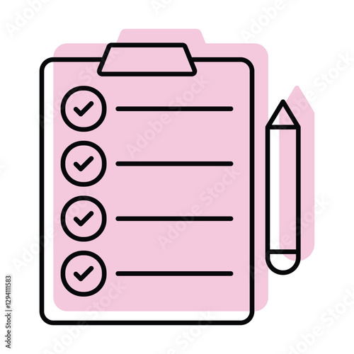 Planner  color shadow thinline icon, vector, pixel perfect, illustrator file 
