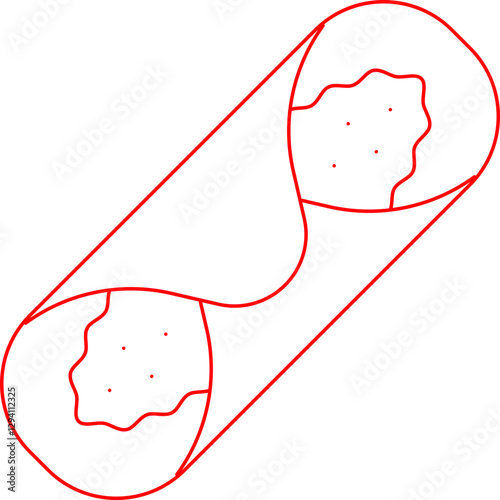 Cannoli icon single vector illustration