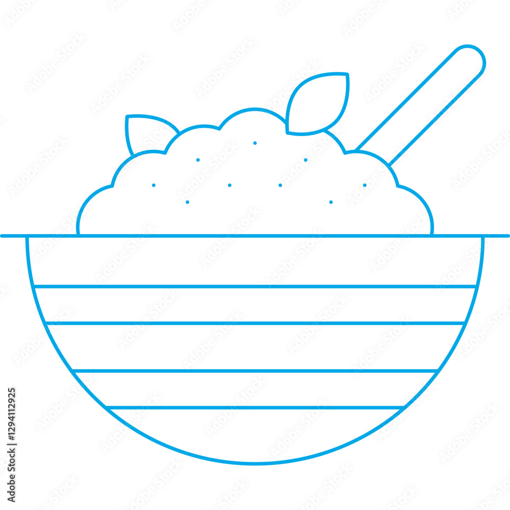 Rice Pudding icon single vector illustration Rice Pudding icon single vector illustration