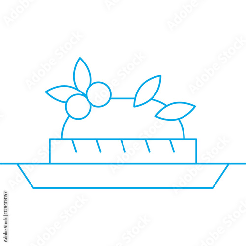 Bruschetta icon single vector illustration