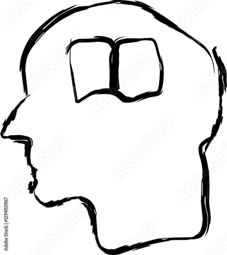 copywriter icon in doodle style