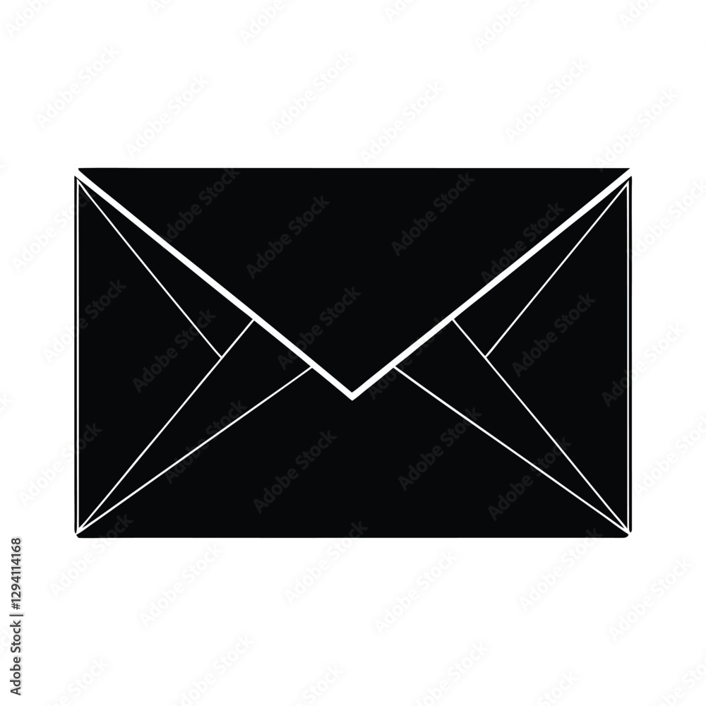 Modern envelope vector image conveying clear message delivery and professional mailing style on white Modern envelope vector image conveying clear message delivery and professional mailing style on white