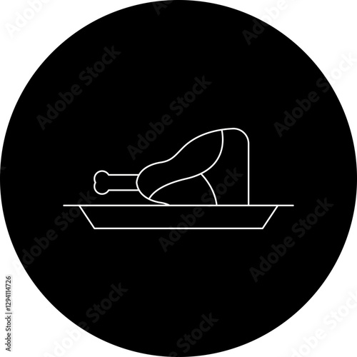 Veal Cutlet icon single vector illustration