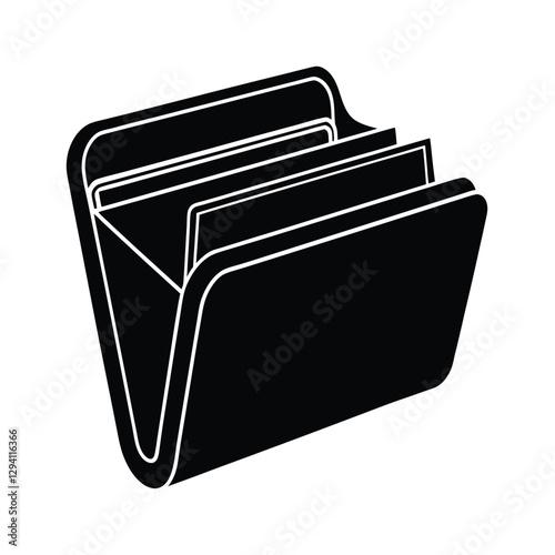 Modern file folder illustration offering efficient organization and clear storage for business documents on white