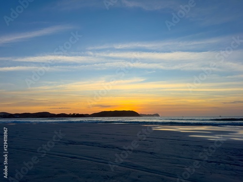 Sunset on the serene beach