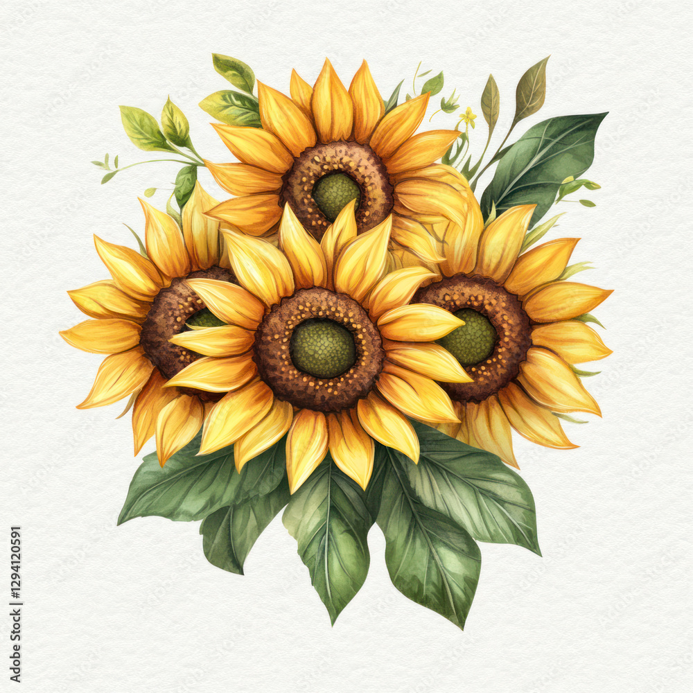 Fototapeta premium vector illustration of sunflower