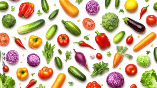 Wallpaper Mural Creative Seamless Pattern of Fresh Vegetables Torontodigital.ca