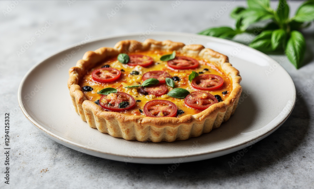 Tomato and Basil Quiche Tomato and Basil Quiche