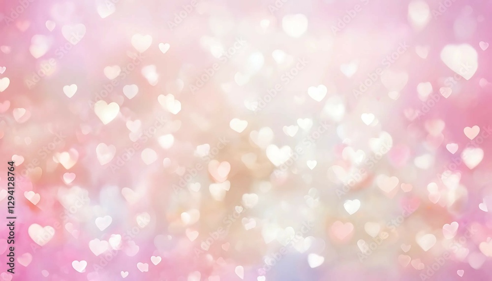Dreamy Abstract Background With Soft Blurred Heart Shapes Dreamy Abstract Background With Soft Blurred Heart Shapes