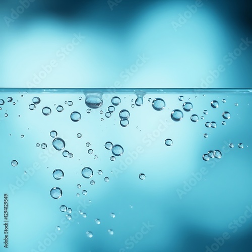 Water droplets on glass with soft light and bokeh effect