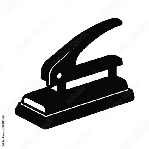 Efficient paper puncher vector image designed to streamline office document binding processes