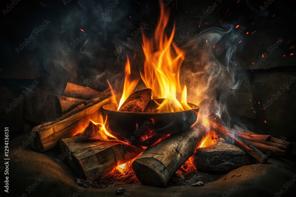Cozy Winter Fireplace: Warmth & Crackling Firewood in Rustic Stove Cozy Winter Fireplace: Warmth & Crackling Firewood in Rustic Stove