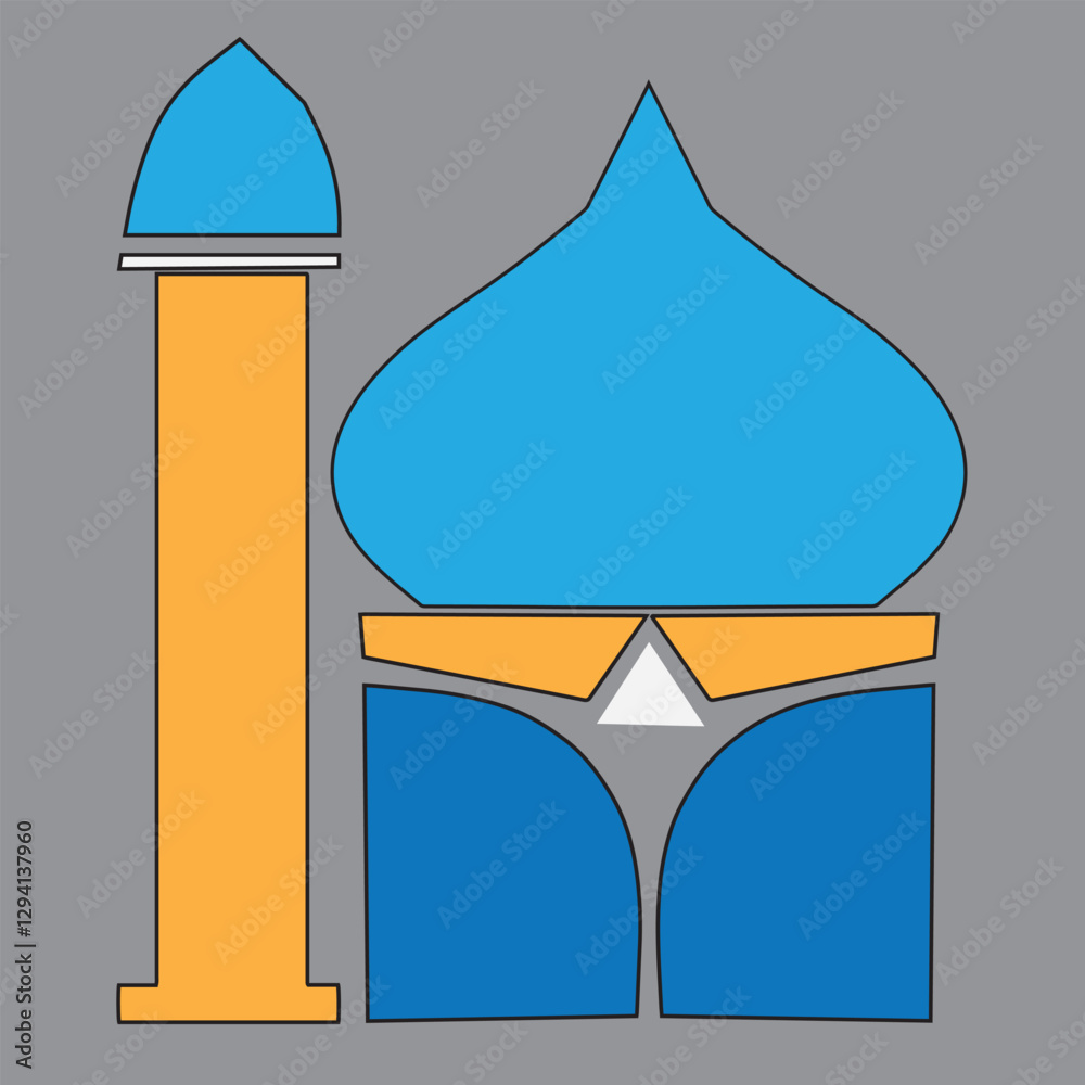 custom made wallpaper toronto digitalarabic muslim vector mosque isolated flat style