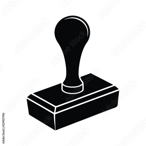 Modern rubber stamp illustration offering efficient design for official marking in office settings