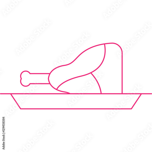 Veal Cutlet icon single vector illustration