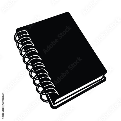 Modern spiral notebook vector image highlighting clear design for creative note taking and planning