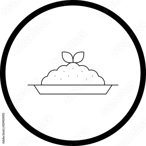 Risotto icon single vector illustration