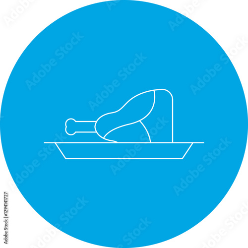 Veal Cutlet icon single vector illustration