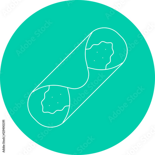 Cannoli icon single vector illustration