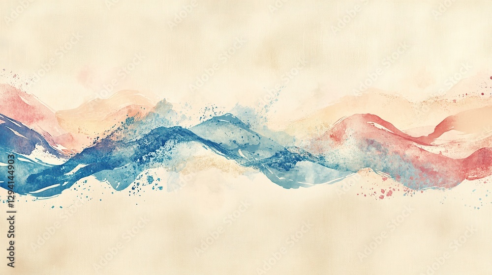 Fototapeta premium A captivating overlap of faded watercolors with dynamic