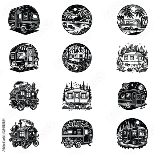 Caravan SVG Illustration