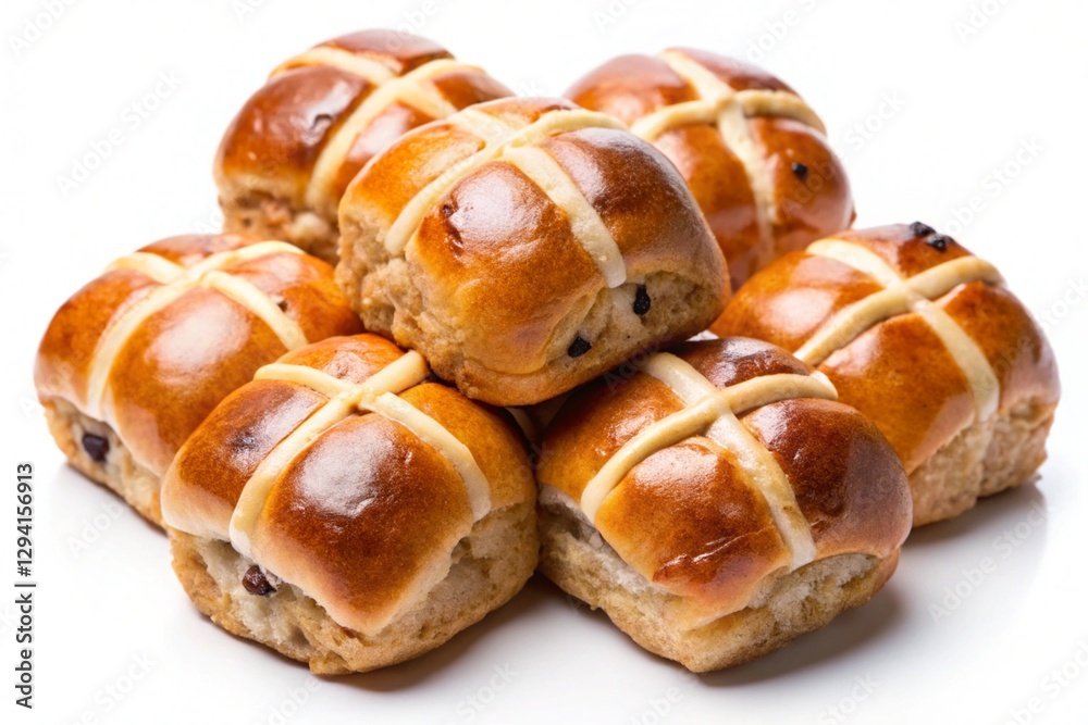 hot cross buns isolated on white background hot cross buns isolated on white background