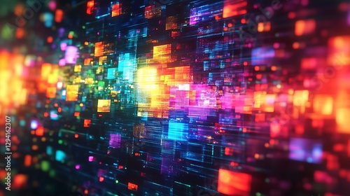 Wallpaper Mural A Vibrant Data Visualization Showcasing Digital Data Elements Abstractly Torontodigital.ca