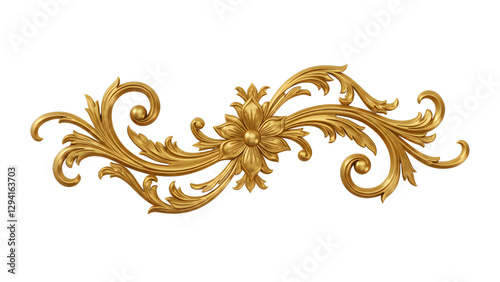 Golden decorative element, cut out